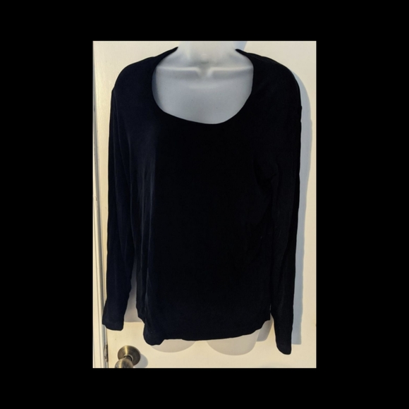 Chico's Traveler black long sleeve tunic top - Picture 1 of 2